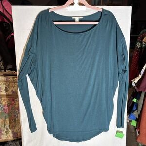 MIAMI Teal Long Sleeve Size S super stretchy and soft Top